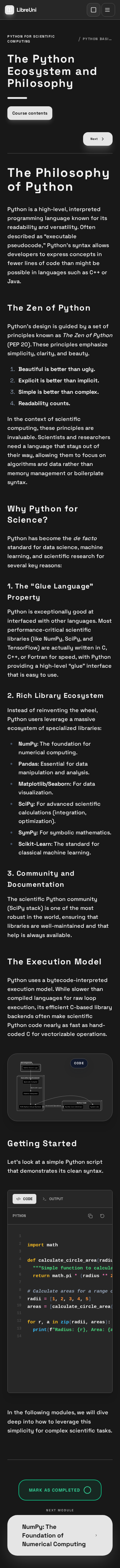 Python Lesson (Monochrome Dark) mobile screenshot